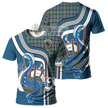 MacDonell of Glengarry Ancient Tartan T-Shirt with Epic Bagpipe Style