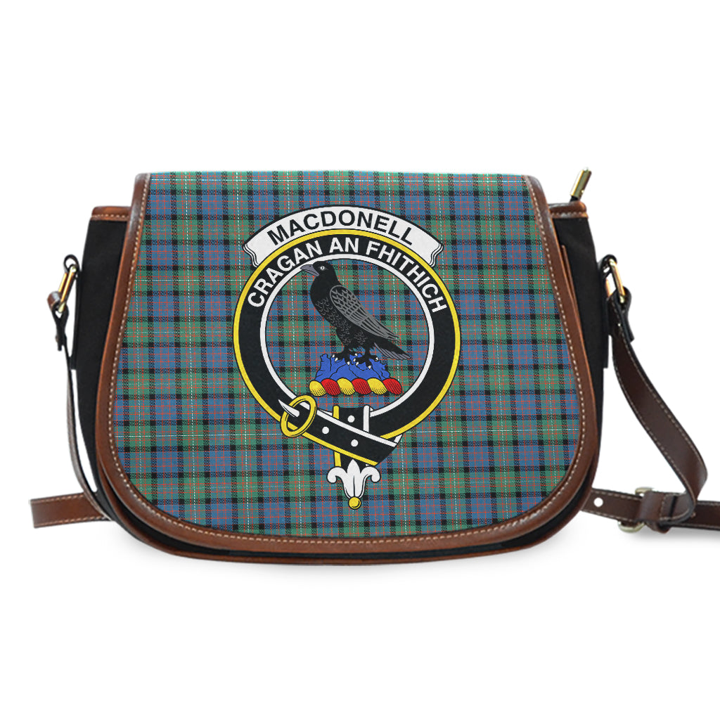 MacDonell of Glengarry Ancient Tartan Saddle Bag with Family Crest - Tartan Vibes Clothing