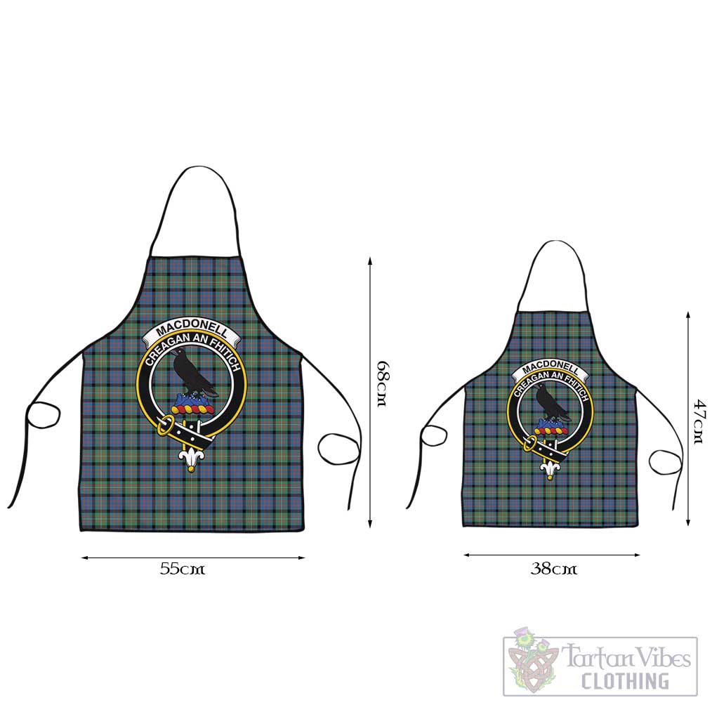 MacDonell of Glengarry Ancient Tartan Apron with Family Crest Black L 55x68 cm - Tartan Vibes Clothing