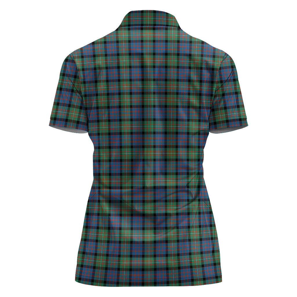 macdonell-of-glengarry-ancient-tartan-polo-shirt-with-family-crest-for-women