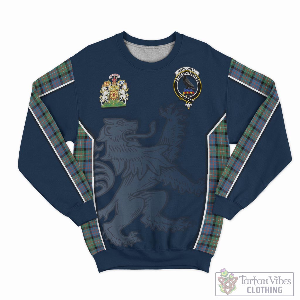 Tartan Vibes Clothing MacDonell of Glengarry Ancient Tartan Sweater with Family Crest and Lion Rampant Vibes Sport Style