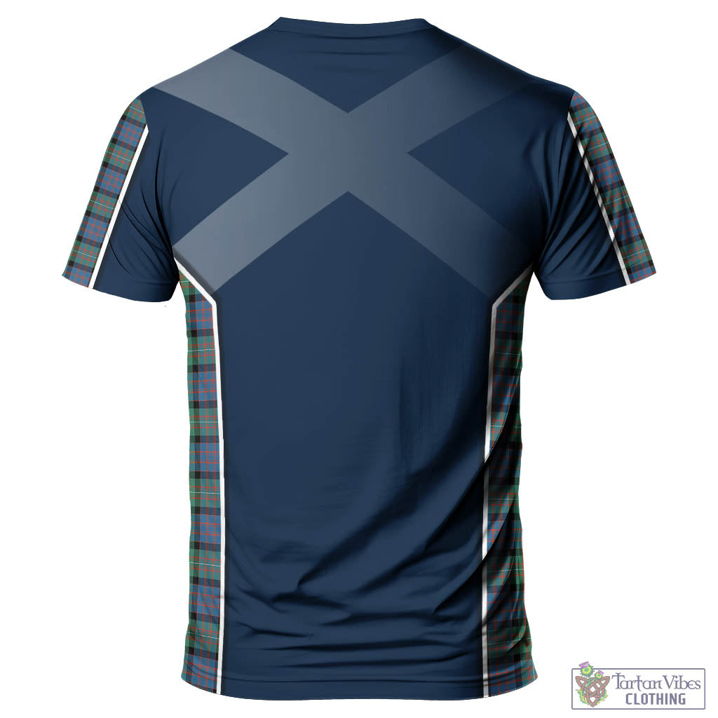 Tartan Vibes Clothing MacDonell of Glengarry Ancient Tartan T-Shirt with Family Crest and Scottish Thistle Vibes Sport Style