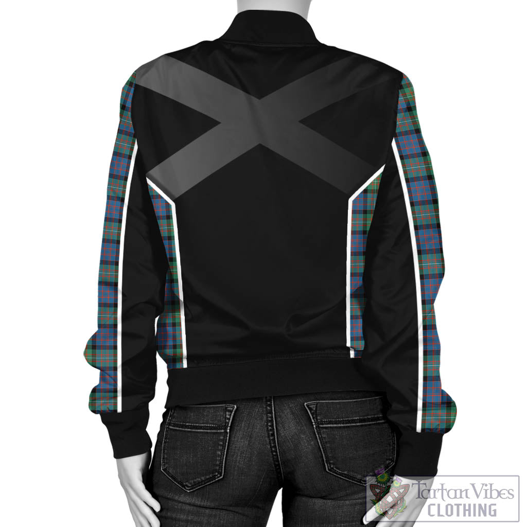 Tartan Vibes Clothing MacDonell of Glengarry Ancient Tartan Bomber Jacket with Family Crest and Scottish Thistle Vibes Sport Style