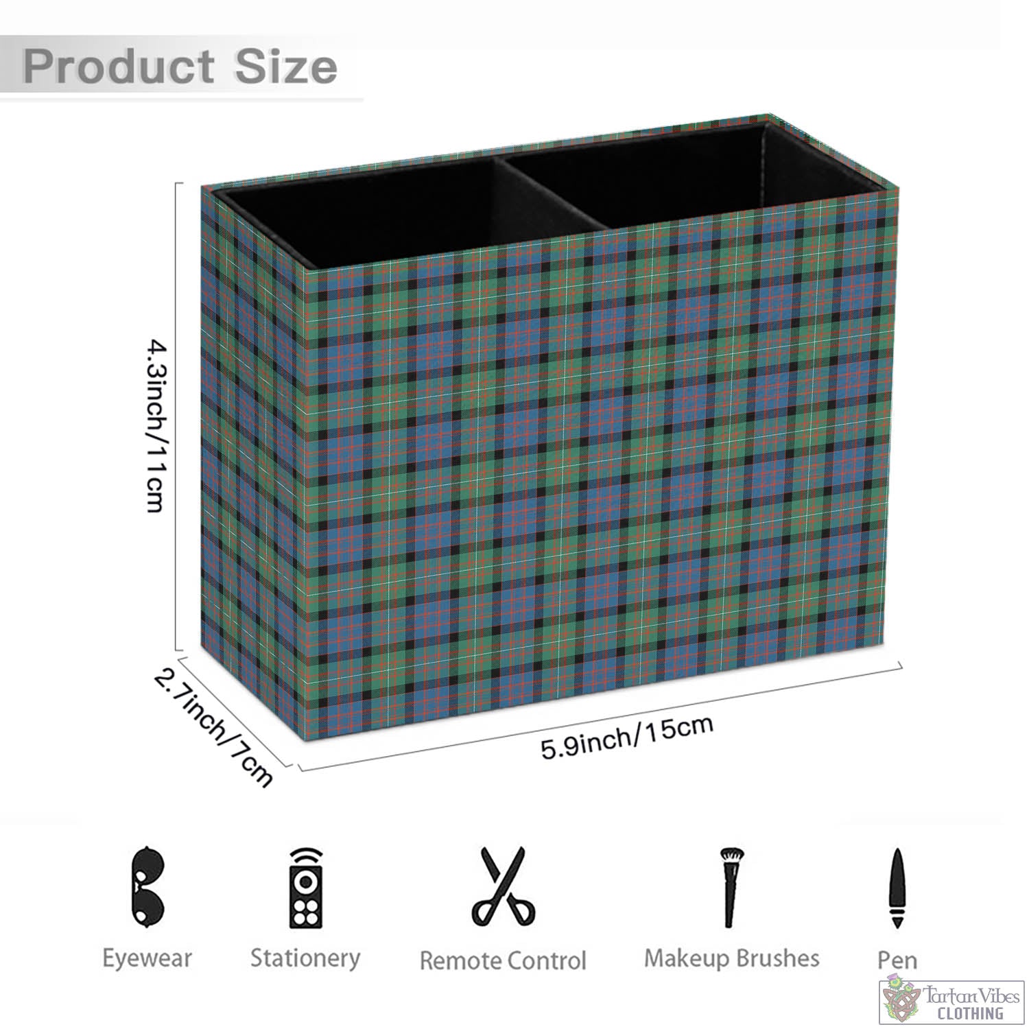 Tartan Vibes Clothing MacDonell of Glengarry Ancient Tartan Pen Holder