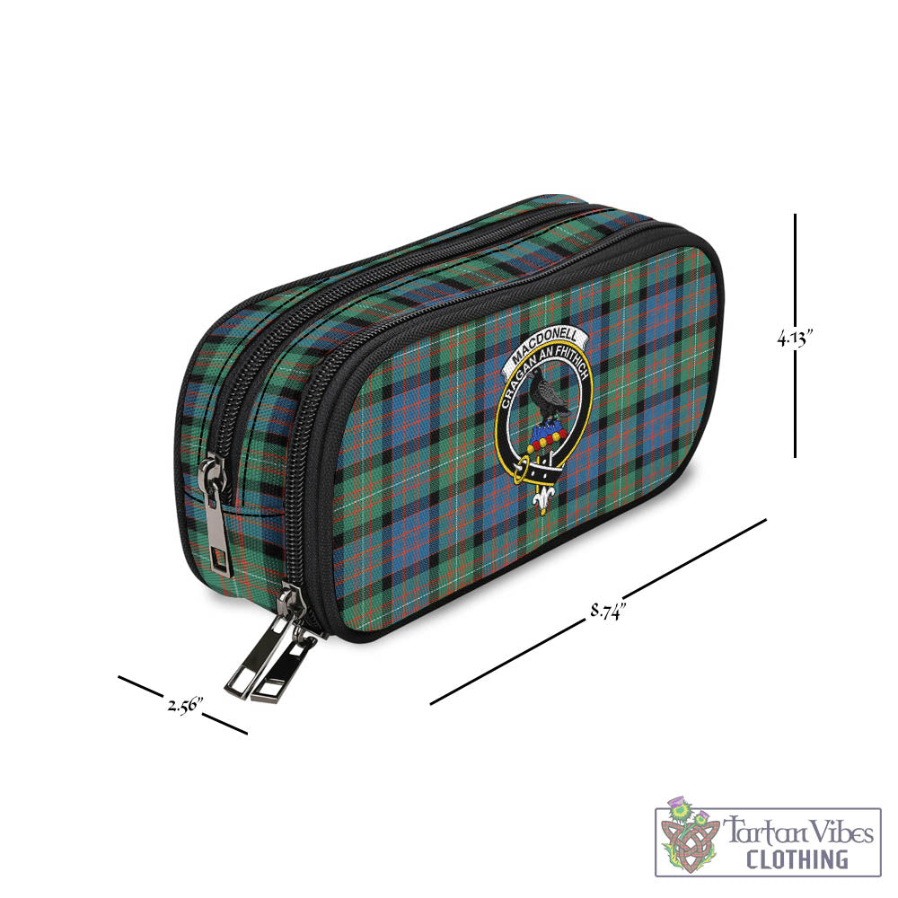 Tartan Vibes Clothing MacDonell of Glengarry Ancient Tartan Pen and Pencil Case with Family Crest