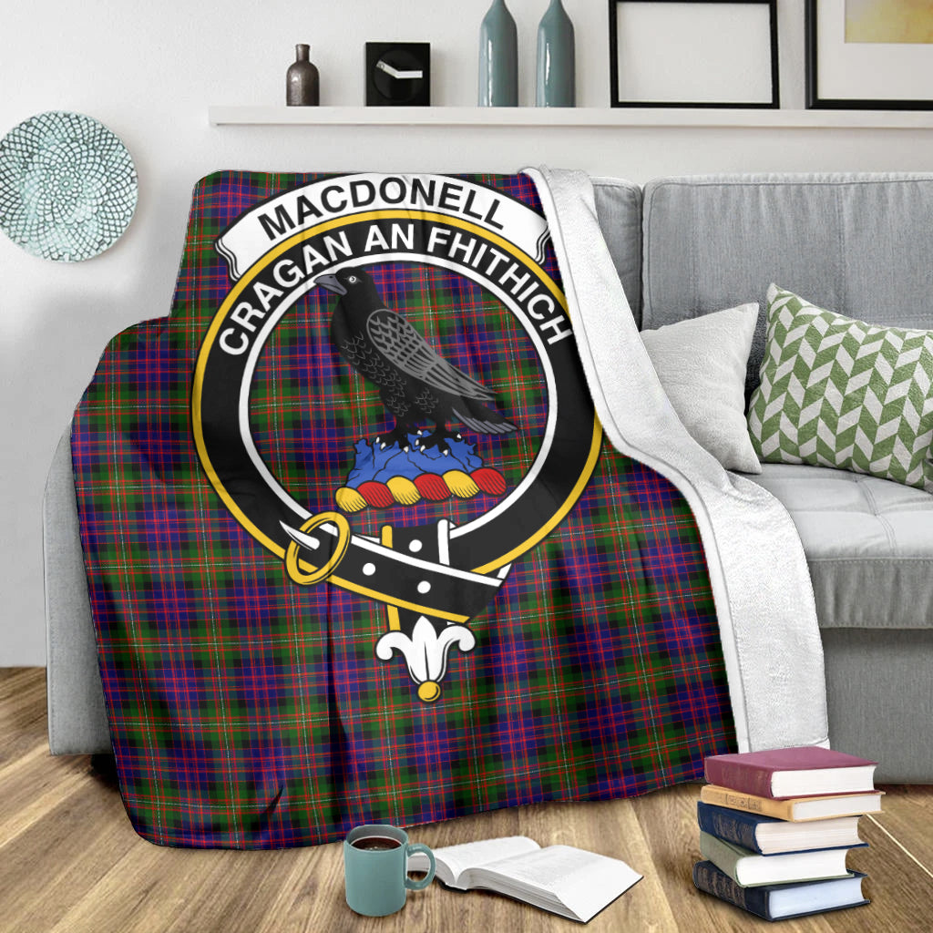 macdonell-of-glengarry-modern-tartab-blanket-with-family-crest