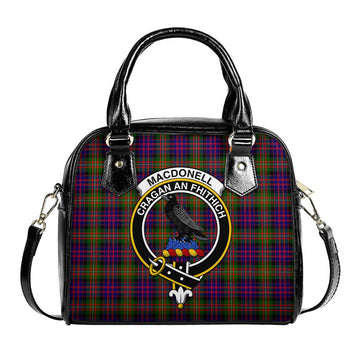 MacDonell of Glengarry Modern Tartan Shoulder Handbags with Family Crest