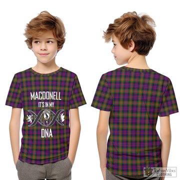 MacDonell of Glengarry Modern Tartan Kid T-Shirt with Family Crest DNA In Me Style