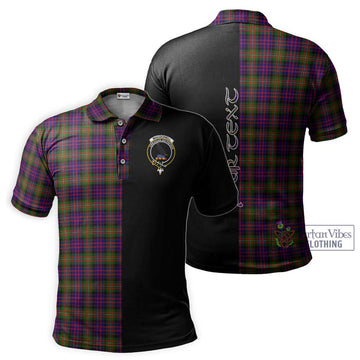 MacDonell of Glengarry Modern Tartan Polo Shirt with Family Crest and Half Of Me Style