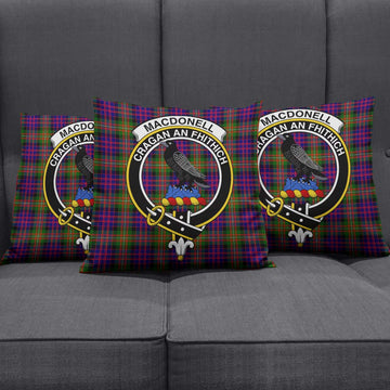 MacDonell of Glengarry Modern Tartan Pillow Cover with Family Crest