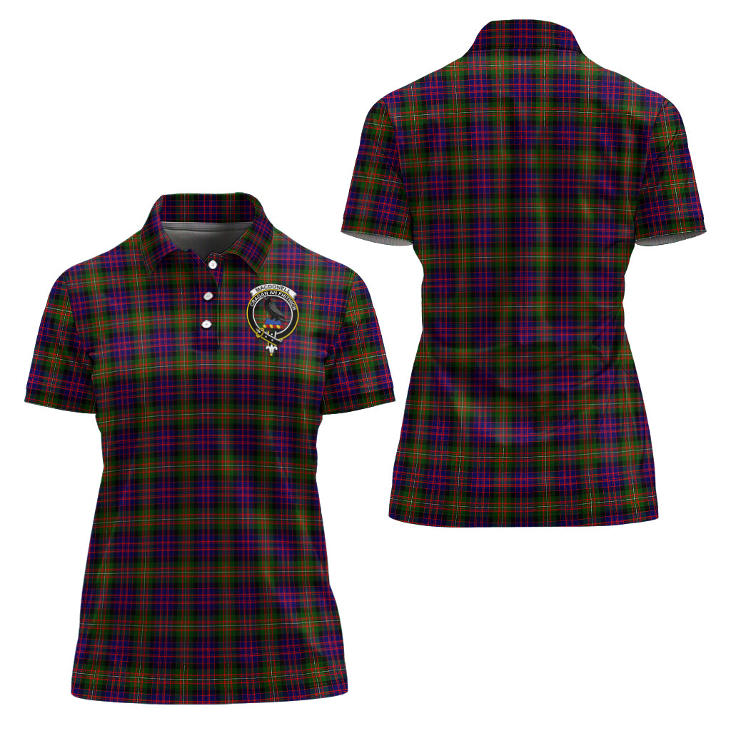 MacDonell of Glengarry Modern Tartan Polo Shirt with Family Crest For Women Women - Tartan Vibes Clothing