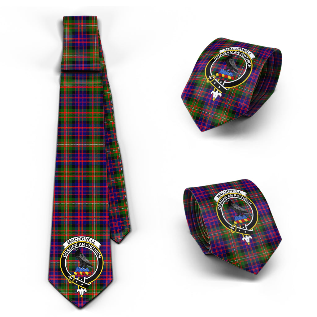 MacDonell of Glengarry Modern Tartan Classic Necktie with Family Crest Necktie One Size - Tartan Vibes Clothing