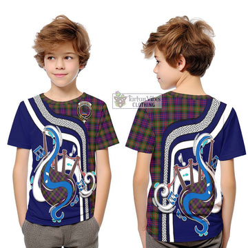 MacDonell of Glengarry Modern Tartan Kid T-Shirt with Epic Bagpipe Style