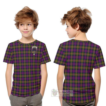 MacDonell of Glengarry Modern Tartan Kid T-Shirt with Family Crest