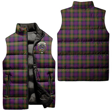 MacDonell of Glengarry Modern Tartan Sleeveless Puffer Jacket with Family Crest