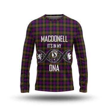 MacDonell of Glengarry Modern Tartan Long Sleeve T-Shirt with Family Crest DNA In Me Style