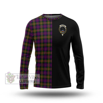 MacDonell of Glengarry Modern Tartan Long Sleeve T-Shirt with Family Crest and Half Of Me Style