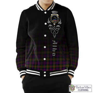 MacDonell of Glengarry Modern Tartan Baseball Jacket Featuring Alba Gu Brath Family Crest Celtic Inspired