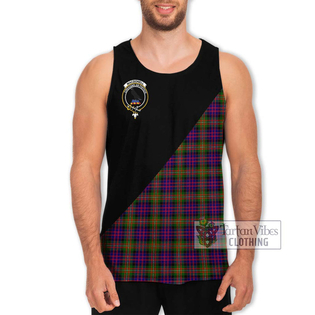 MacDonell of Glengarry Modern Tartan Men's Tank Top with Family Crest and Military Logo Style Men - Tartanvibesclothing Shop