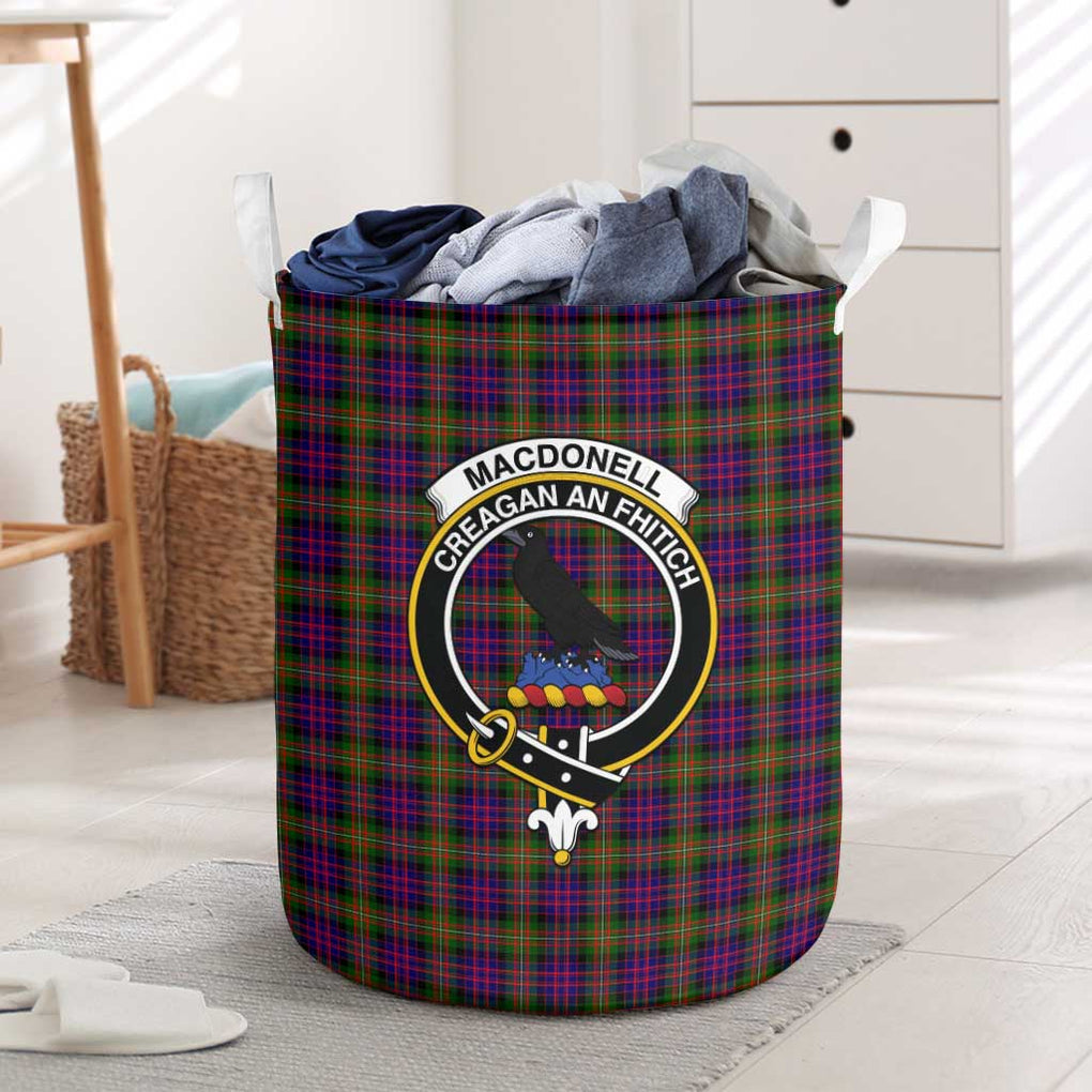 MacDonell of Glengarry Modern Tartan Laundry Basket with Family Crest One Size - Tartanvibesclothing Shop