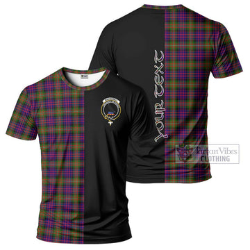 MacDonell of Glengarry Modern Tartan T-Shirt with Family Crest and Half Of Me Style