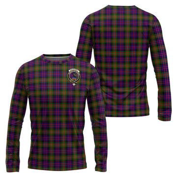 MacDonell of Glengarry Modern Tartan Long Sleeve T-Shirt with Family Crest