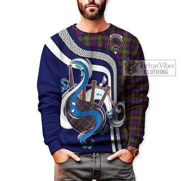 MacDonell of Glengarry Modern Tartan Sweatshirt with Epic Bagpipe Style