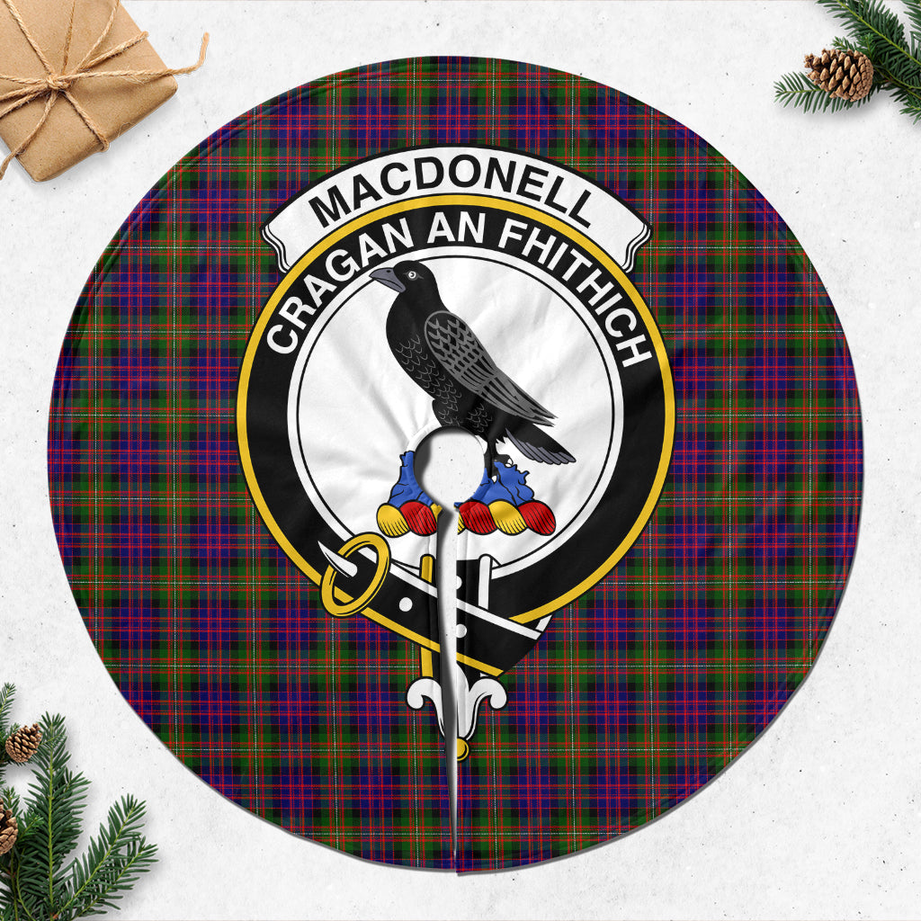 MacDonell of Glengarry Modern Tartan Christmas Tree Skirt with Family Crest - Tartanvibesclothing