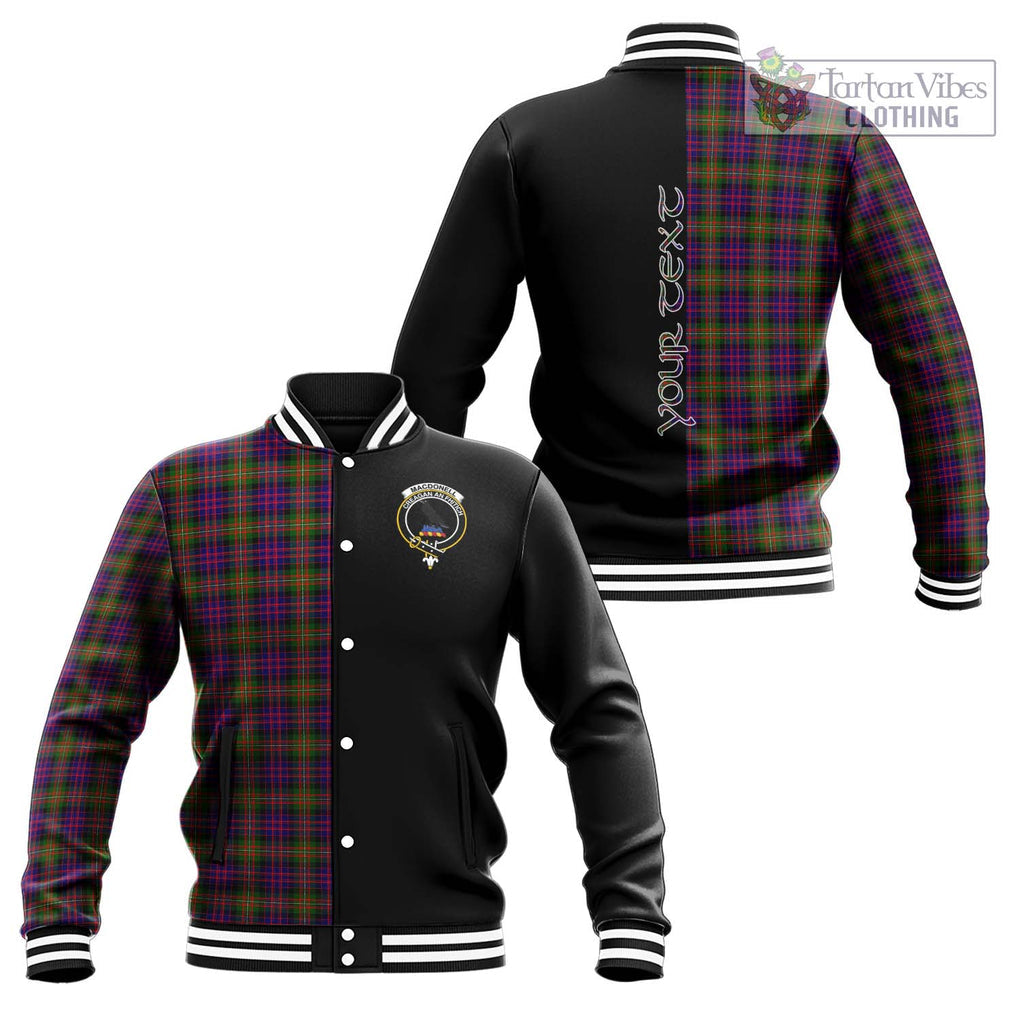 MacDonell of Glengarry Modern Tartan Baseball Jacket with Family Crest and Half Of Me Style Unisex - Tartanvibesclothing Shop