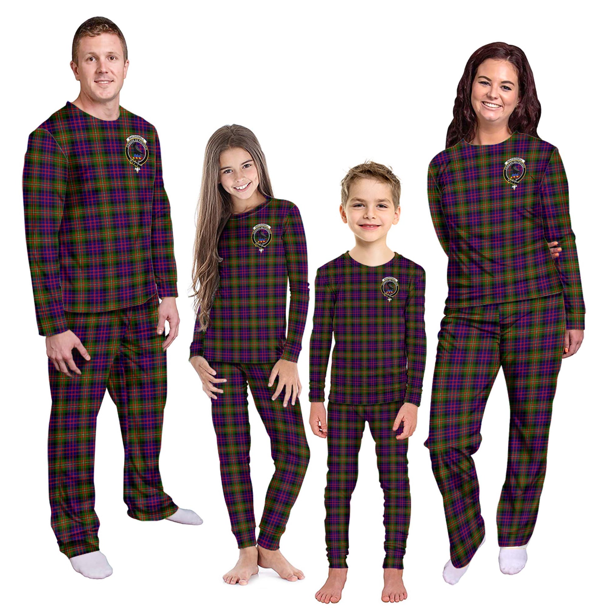 MacDonell of Glengarry Modern Tartan Pajamas Family Set with Family Crest - Tartanvibesclothing