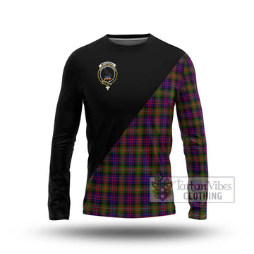 MacDonell of Glengarry Modern Tartan Long Sleeve T-Shirt with Family Crest and Military Logo Style