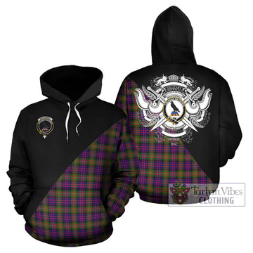 MacDonell of Glengarry Modern Tartan Hoodie with Family Crest and Military Logo Style