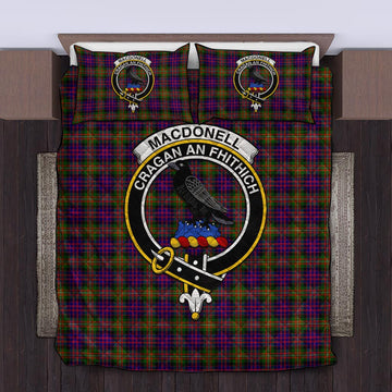 MacDonell of Glengarry Modern Tartan Quilt Bed Set with Family Crest