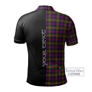 MacDonell of Glengarry Modern Tartan Polo Shirt with Family Crest and Half Of Me Style