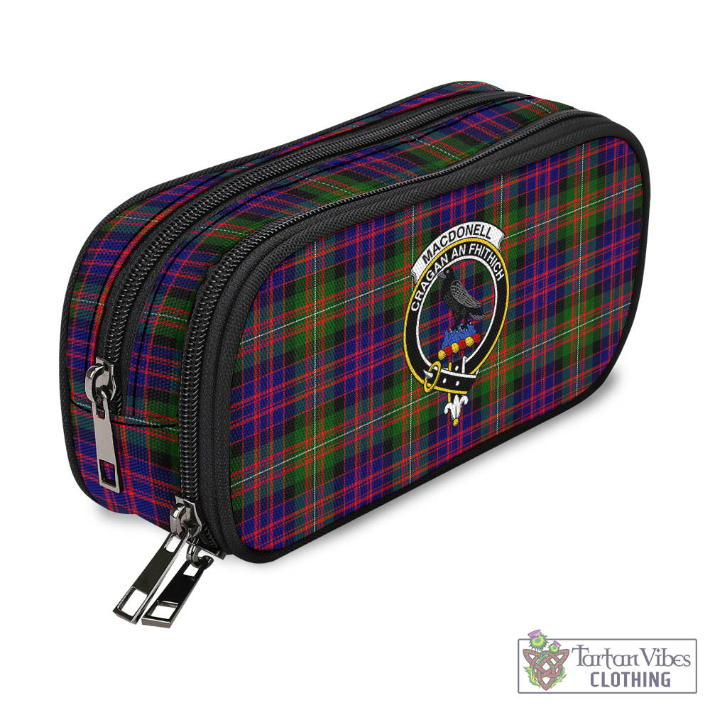 Tartan Vibes Clothing MacDonell of Glengarry Modern Tartan Pen and Pencil Case with Family Crest