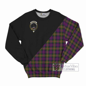 MacDonell of Glengarry Modern Tartan Sweatshirt with Family Crest and Military Logo Style