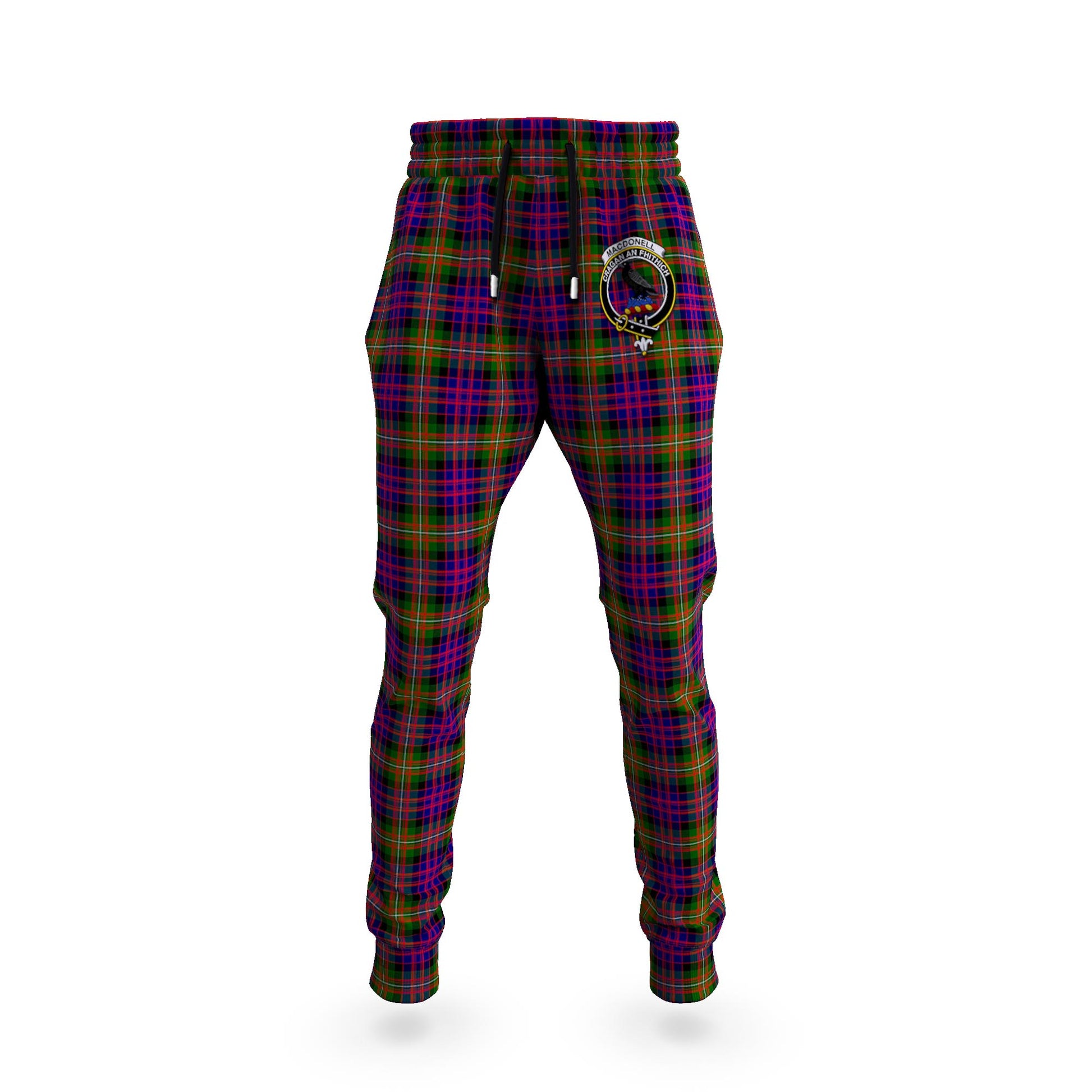 MacDonell of Glengarry Modern Tartan Joggers Pants with Family Crest 5XL - Tartan Vibes Clothing