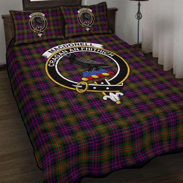 MacDonell of Glengarry Modern Tartan Quilt Bed Set with Family Crest