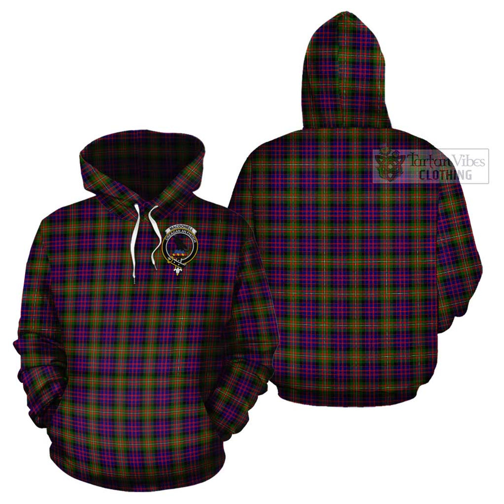 MacDonell of Glengarry Modern Tartan Cotton Hoodie with Family Crest Pullover Hoodie - Tartan Vibes Clothing