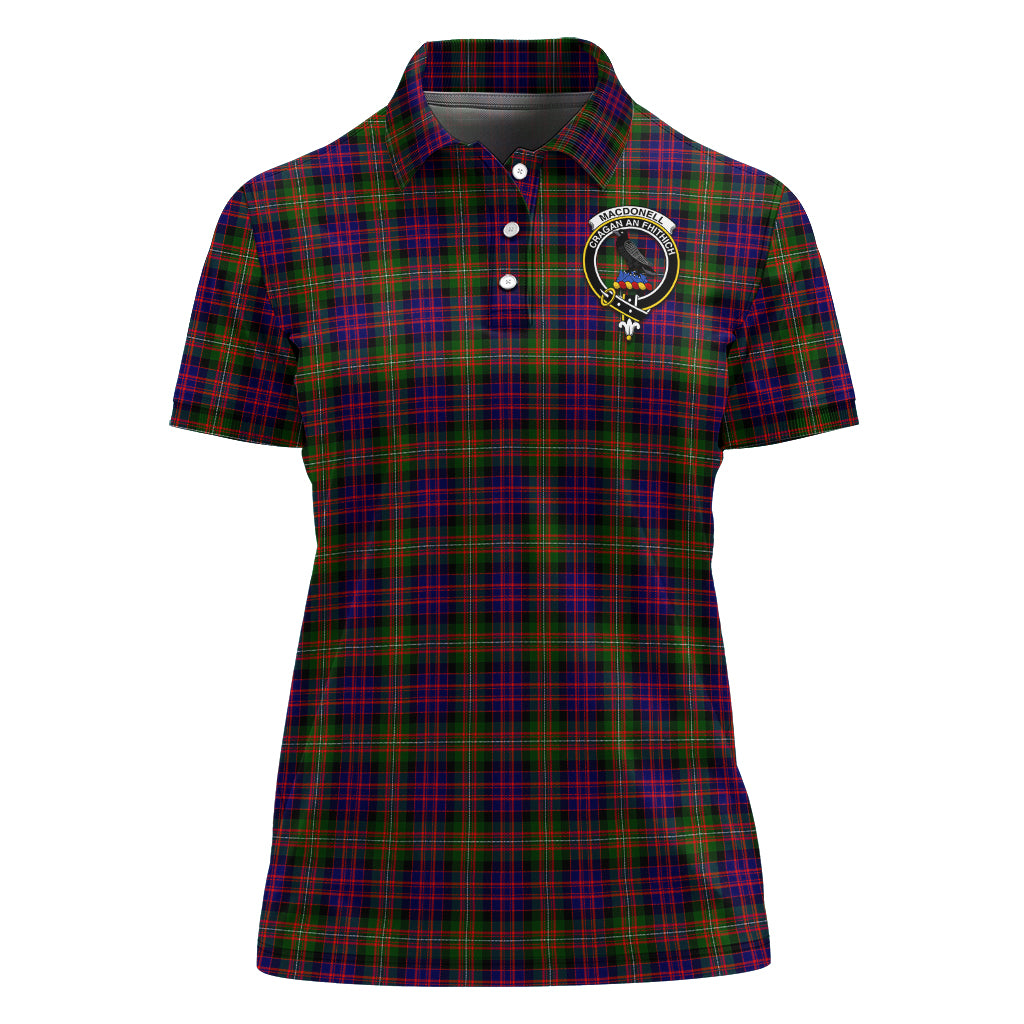 MacDonell of Glengarry Modern Tartan Polo Shirt with Family Crest For Women - Tartan Vibes Clothing