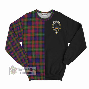 MacDonell of Glengarry Modern Tartan Sweatshirt with Family Crest and Half Of Me Style