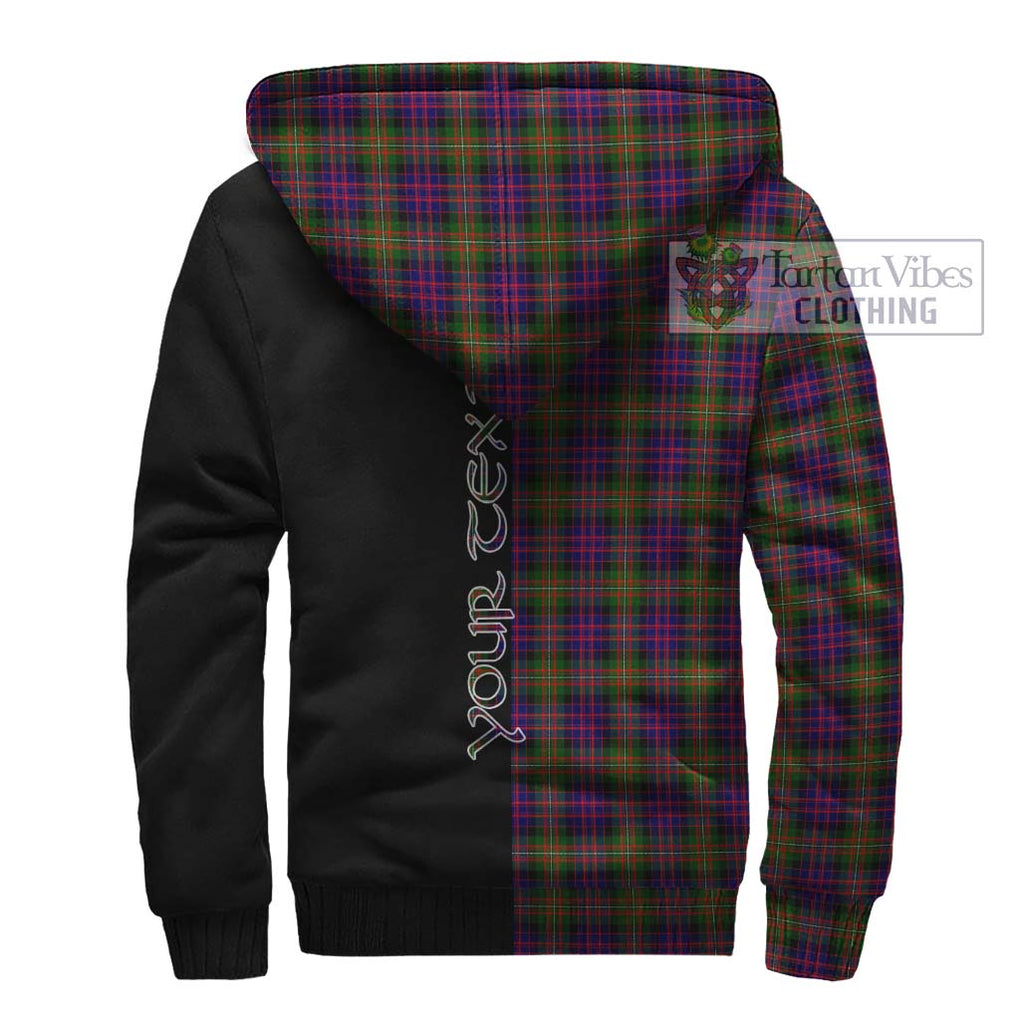 MacDonell of Glengarry Modern Tartan Sherpa Hoodie with Family Crest and Half Of Me Style - Tartanvibesclothing Shop