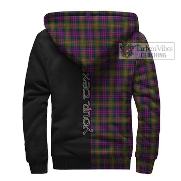 MacDonell of Glengarry Modern Tartan Sherpa Hoodie with Family Crest and Half Of Me Style