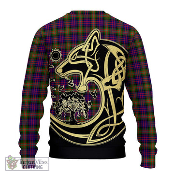 MacDonell of Glengarry Modern Tartan Ugly Sweater with Family Crest Celtic Wolf Style