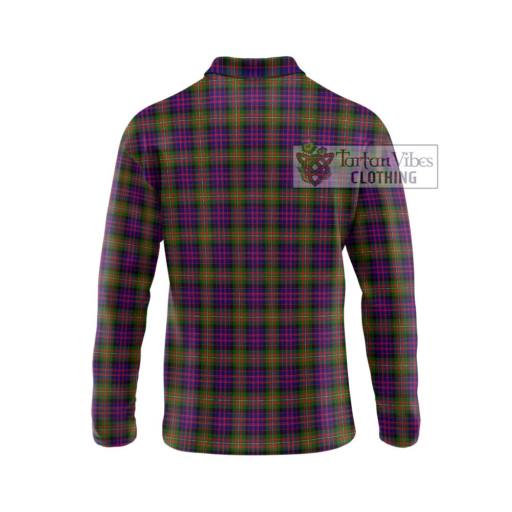 MacDonell of Glengarry Modern Tartan Long Sleeve Polo Shirt with Family Crest DNA In Me Style - Tartanvibesclothing Shop