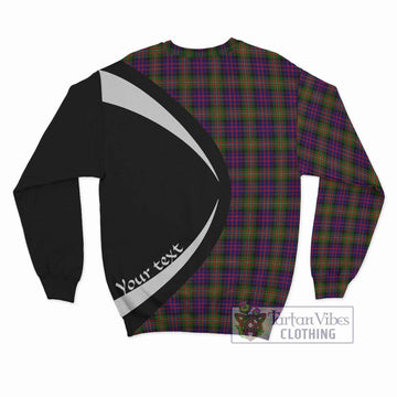 MacDonell of Glengarry Modern Tartan Sweatshirt with Family Crest Circle Style