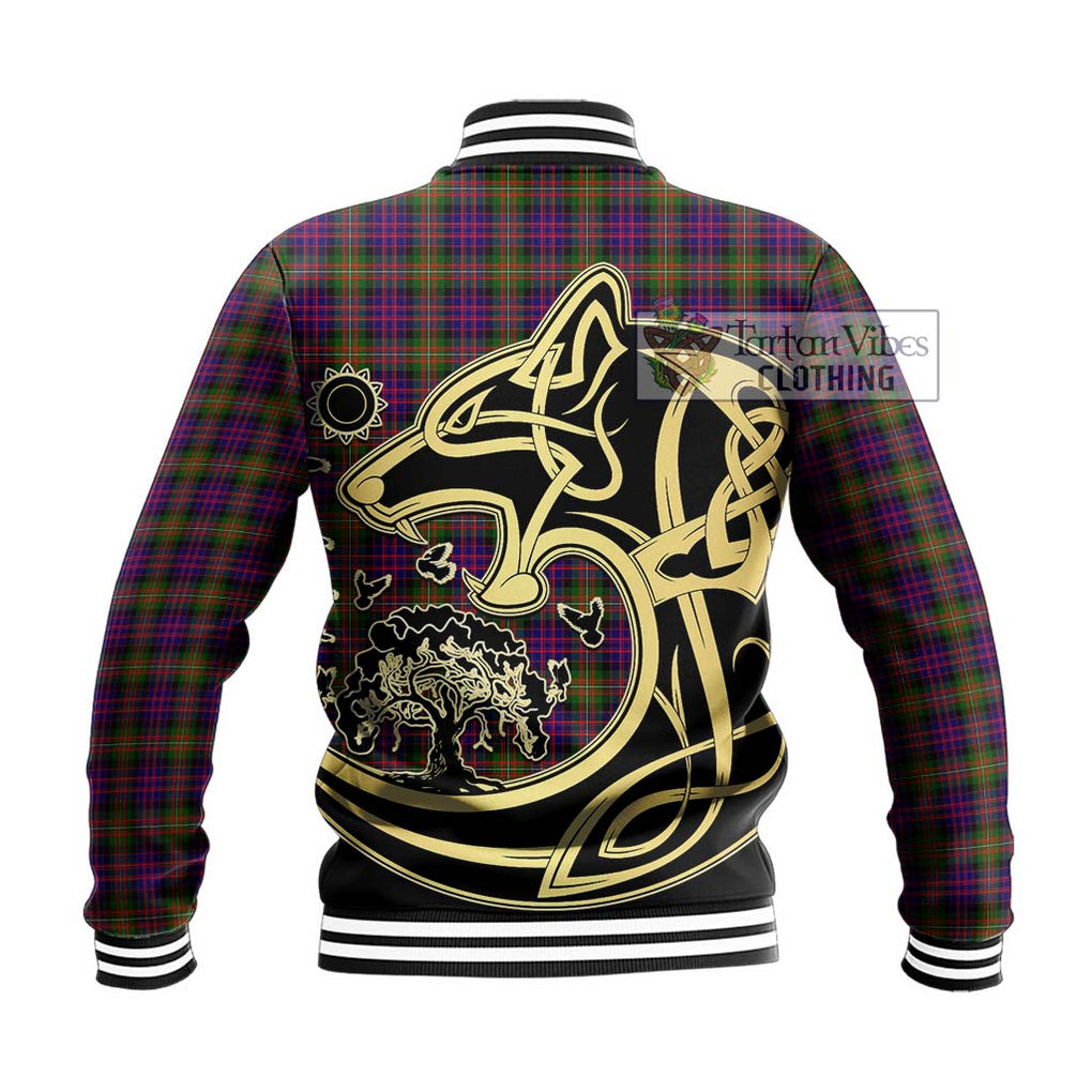 MacDonell of Glengarry Modern Tartan Baseball Jacket with Family Crest Celtic Wolf Style - Tartan Vibes Clothing