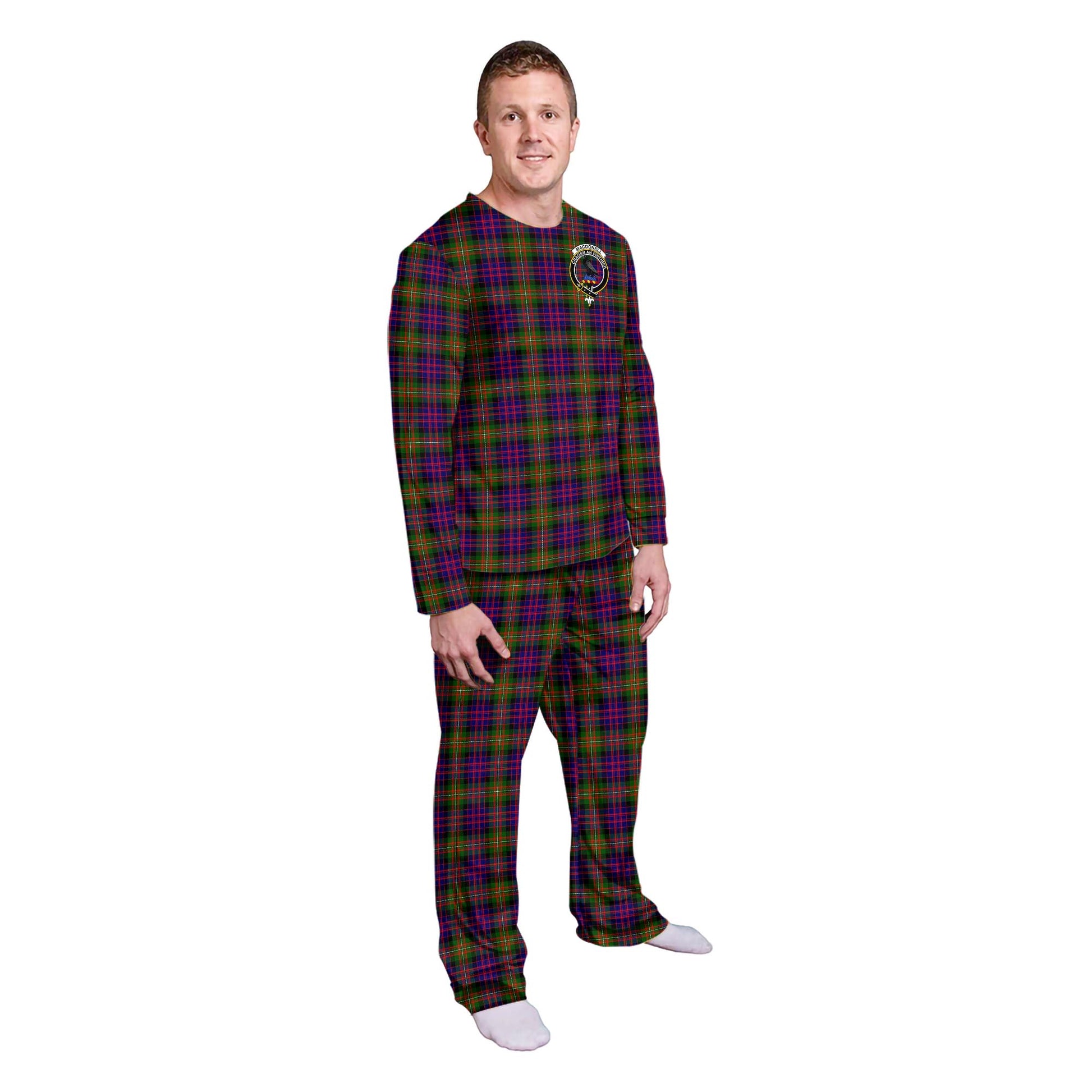 MacDonell of Glengarry Modern Tartan Pajamas Family Set with Family Crest - Tartanvibesclothing