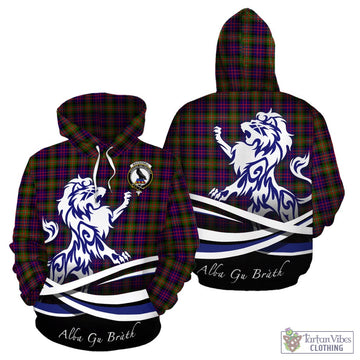 MacDonell of Glengarry Modern Tartan Hoodie with Alba Gu Brath Regal Lion Emblem