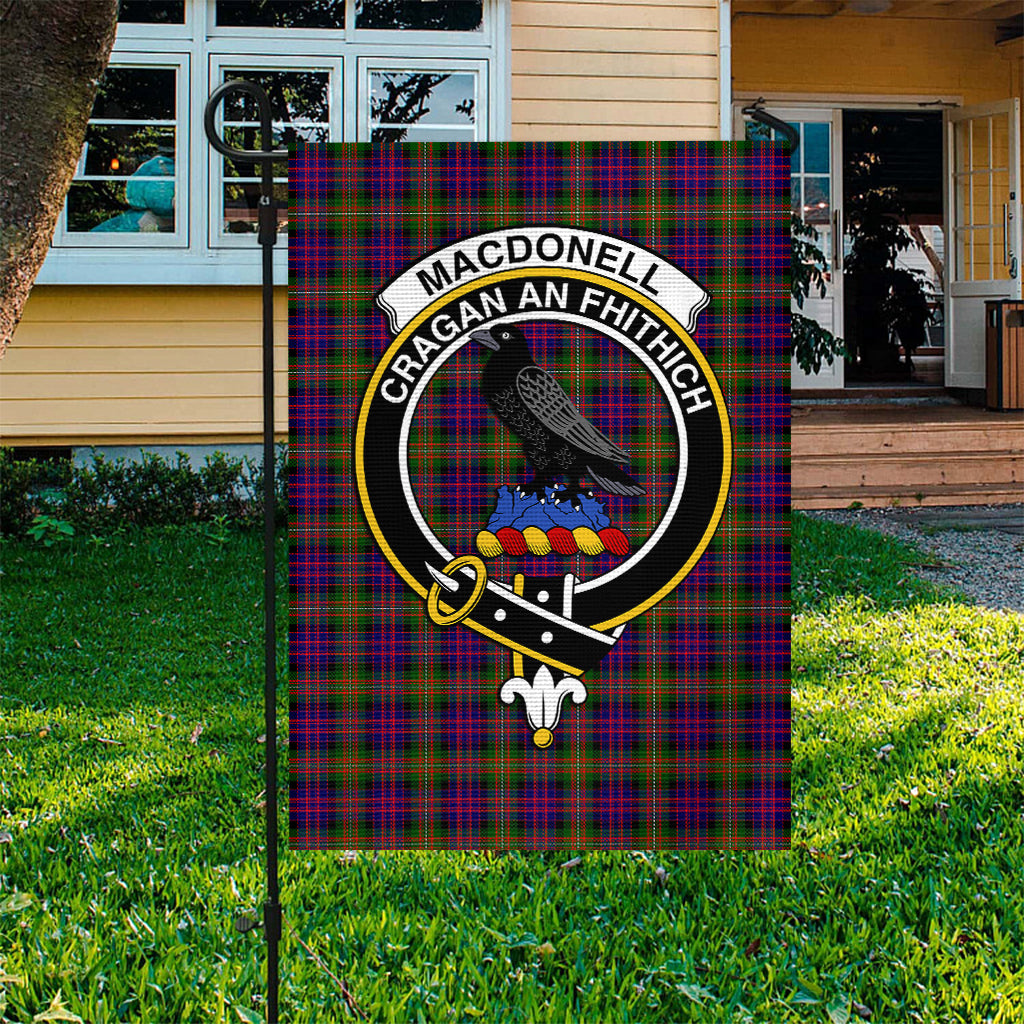 macdonell-of-glengarry-modern-tartan-flag-with-family-crest